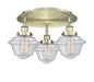 Innovations - 916-3C-AB-G534 - Three Light Flush Mount - Downtown Urban - Antique Brass