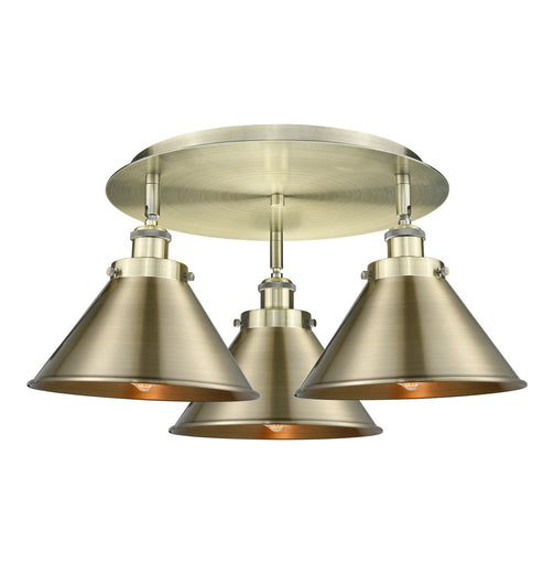 Downtown Urban Three Light Flush Mount