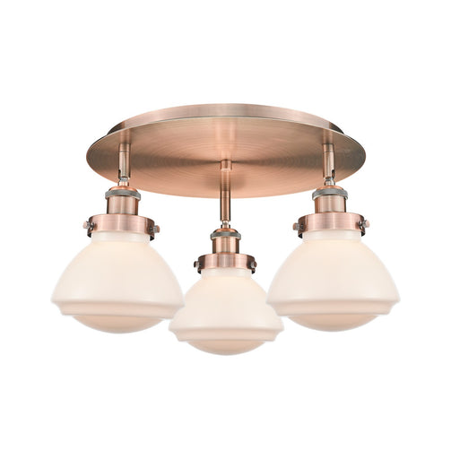 Downtown Urban Three Light Flush Mount