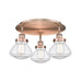 Innovations - 916-3C-AC-G322 - Three Light Flush Mount - Downtown Urban - Antique Copper