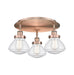 Innovations - 916-3C-AC-G324 - Three Light Flush Mount - Downtown Urban - Antique Copper