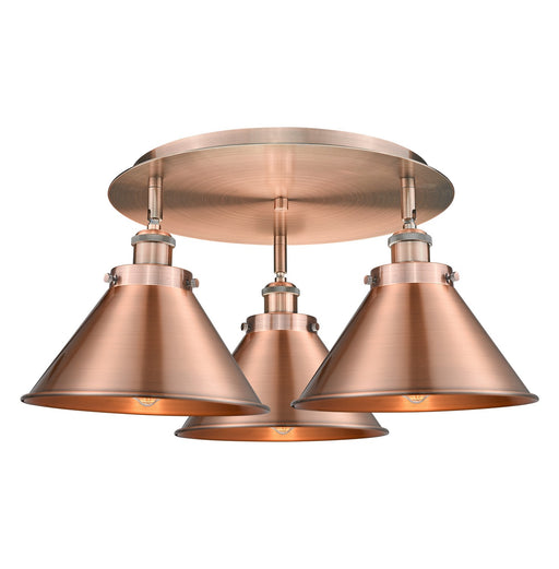 Innovations - 916-3C-AC-M10-AC - Three Light Flush Mount - Downtown Urban - Antique Copper