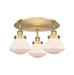 Innovations - 916-3C-BB-G321 - Three Light Flush Mount - Downtown Urban - Brushed Brass