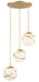 Minka-Lavery - 5433-853 - Three Light Pan Pendant - Batignolles - Spring Gold Leaf