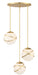 Minka-Lavery - 5433-853 - Three Light Pan Pendant - Batignolles - Spring Gold Leaf