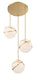 Minka-Lavery - 5433-853 - Three Light Pan Pendant - Batignolles - Spring Gold Leaf