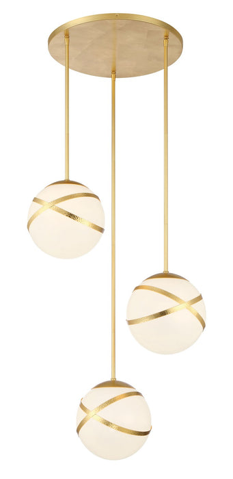 Minka-Lavery - 5433-853 - Three Light Pan Pendant - Atlys By Robin Baron - Gold