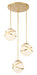 Minka-Lavery - 5433-853 - Three Light Pan Pendant - Atlys By Robin Baron - Gold