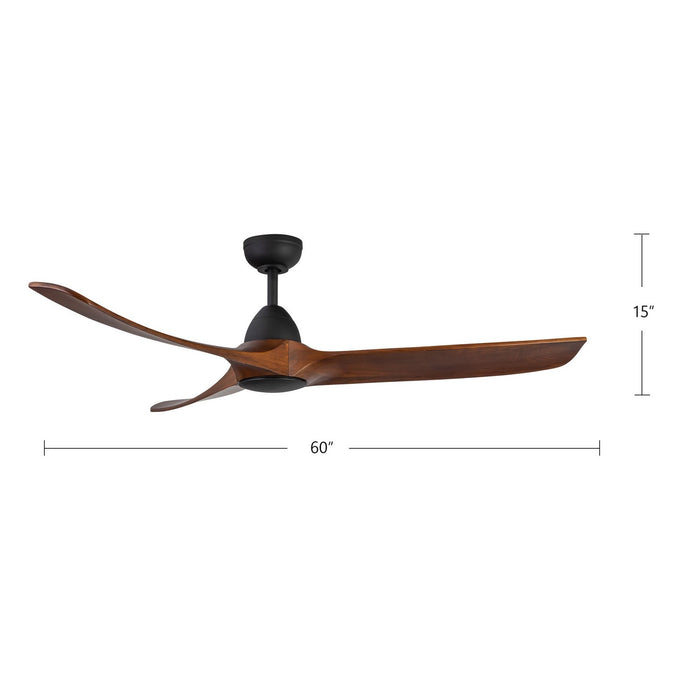 Kuzco Lighting - CF77860-MB/DW - 60 Inch Ceiling Fan - Baylor - Matte Black/Dark Walnut