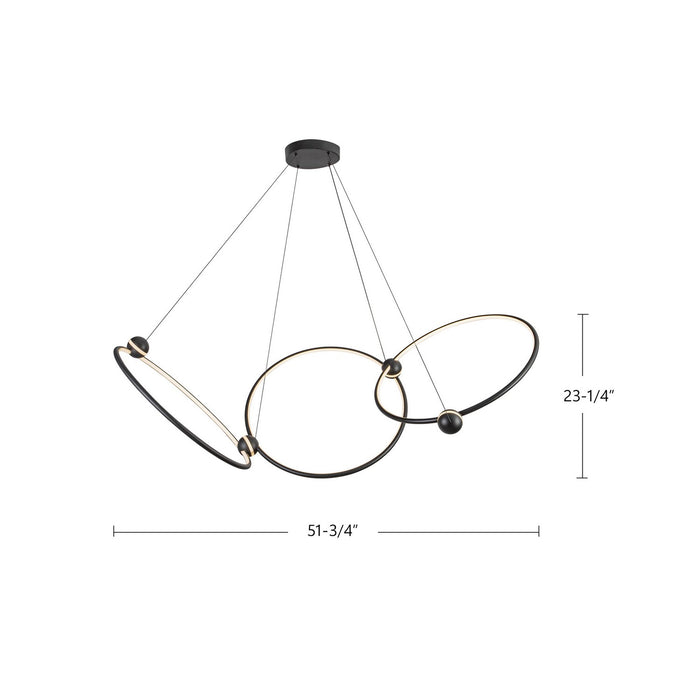 Kuzco Lighting - CH17703-BK - LED Chandelier - Isho - Black