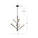 Kuzco Lighting - CH55530-BK/OP - LED Chandelier - Juniper - Black/Opal Glass