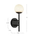 Kuzco Lighting - EW78513-BK/OP - LED Exterior Wall Mount - Claremont - Black/Opal Glass