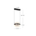 Kuzco Lighting - PD75912-BK/LG-3CCT - LED Pendant - Pisces - Black/Light Guide