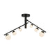 Kuzco Lighting - SF55525-BK/OP - LED Semi-Flush Mount - Juniper - Black/Opal Glass