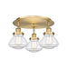 Innovations - 916-3C-BB-G322 - Three Light Flush Mount - Downtown Urban - Brushed Brass