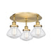 Innovations - 916-3C-BB-G324 - Three Light Flush Mount - Downtown Urban - Brushed Brass