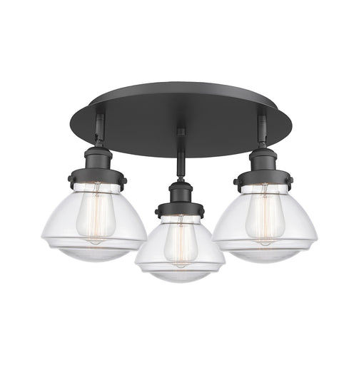 Downtown Urban Three Light Flush Mount