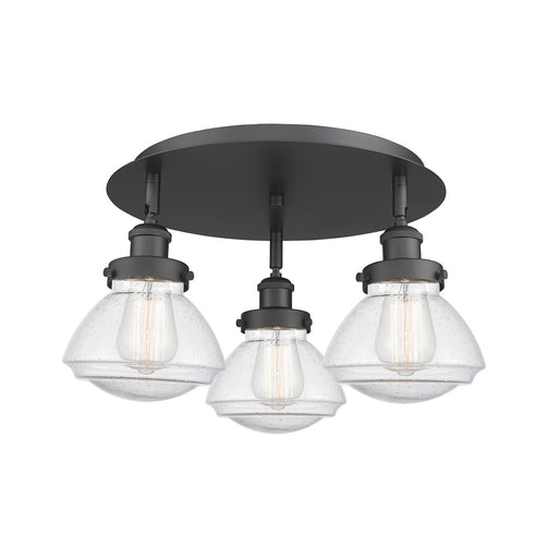 Downtown Urban Three Light Flush Mount