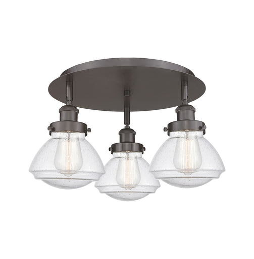 Downtown Urban Three Light Flush Mount