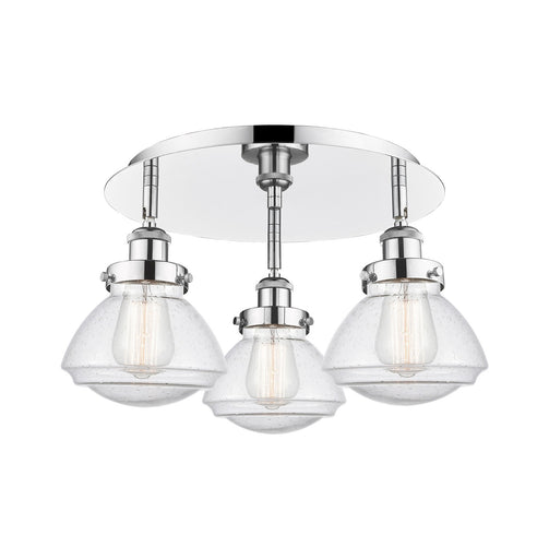 Downtown Urban Three Light Flush Mount