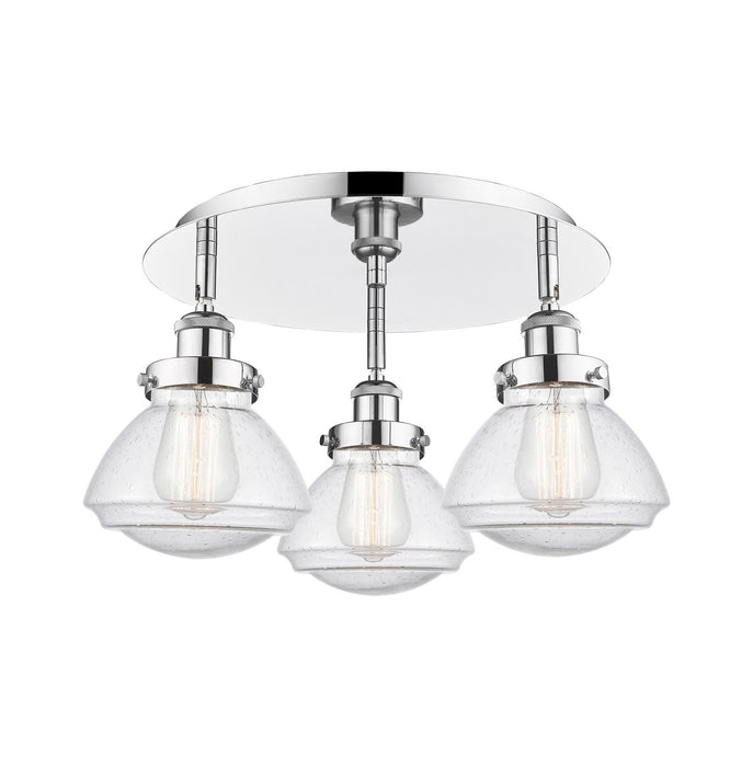 Innovations - 916-3C-PC-G324 - Three Light Flush Mount - Downtown Urban - Polished Chrome