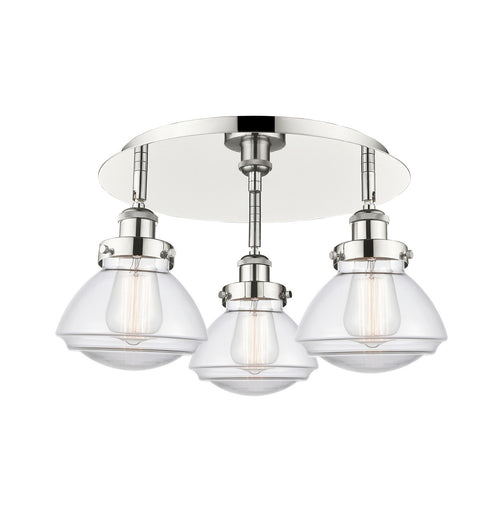 Downtown Urban Three Light Flush Mount