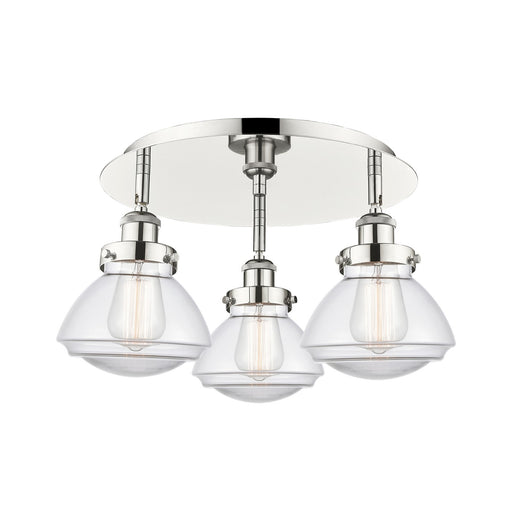 Innovations - 916-3C-PN-G322 - Three Light Flush Mount - Downtown Urban - Polished Nickel