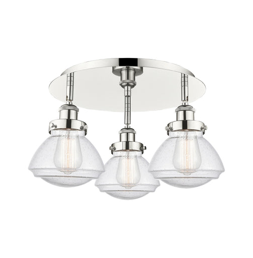 Downtown Urban Three Light Flush Mount