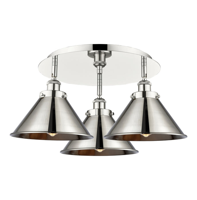 Innovations - 916-3C-PN-M10-PN - Three Light Flush Mount - Downtown Urban - Polished Nickel