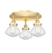 Innovations - 916-3C-SG-G324 - Three Light Flush Mount - Downtown Urban - Satin Gold