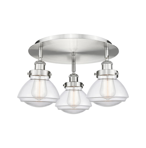 Downtown Urban Three Light Flush Mount