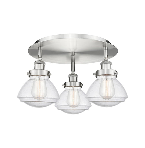 Downtown Urban Three Light Flush Mount