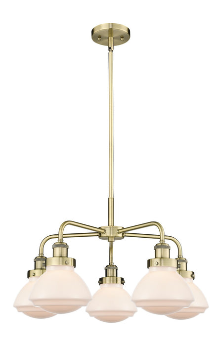 Innovations - 916-5CR-AB-G321 - Five Light Chandelier - Downtown Urban - Antique Brass