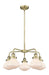 Innovations - 916-5CR-AB-G321 - Five Light Chandelier - Downtown Urban - Antique Brass