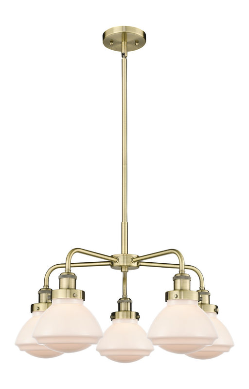 Innovations - 916-5CR-AB-G321 - Five Light Chandelier - Downtown Urban - Antique Brass