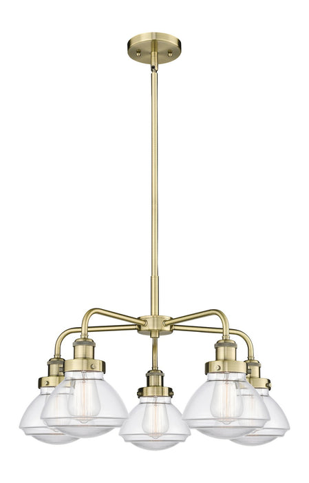 Innovations - 916-5CR-AB-G322 - Five Light Chandelier - Downtown Urban - Antique Brass