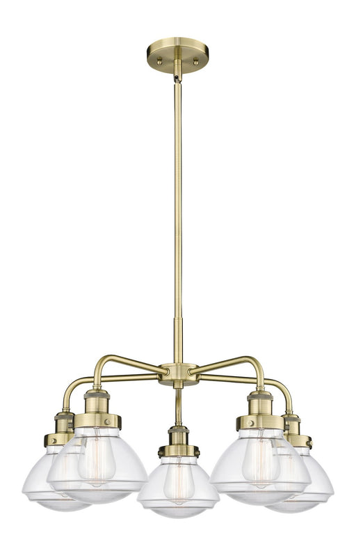 Innovations - 916-5CR-AB-G322 - Five Light Chandelier - Downtown Urban - Antique Brass