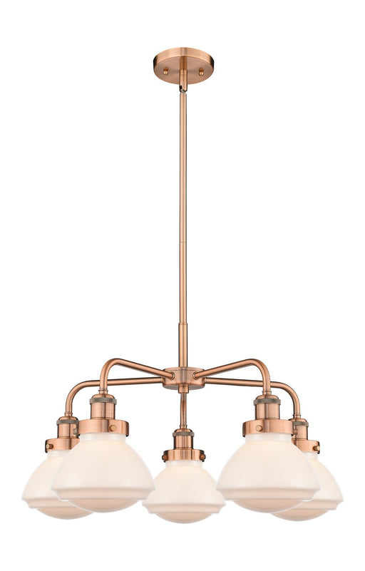 Innovations - 916-5CR-AC-G321 - Five Light Chandelier - Downtown Urban - Antique Copper