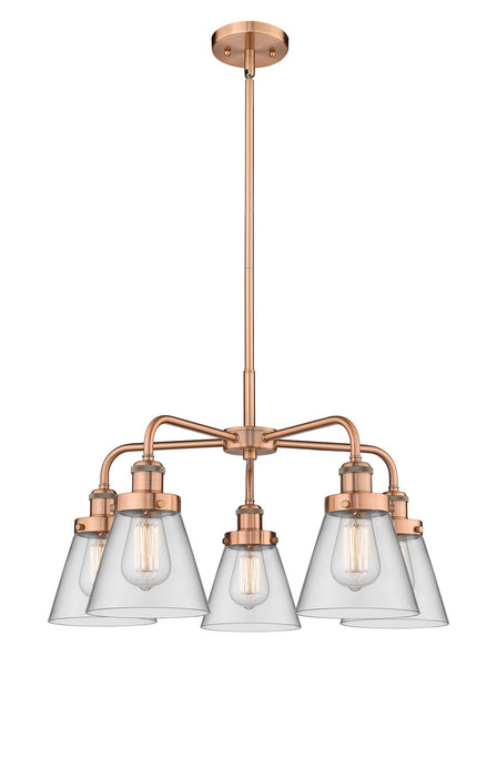 Innovations - 916-5CR-AC-G62 - Five Light Chandelier - Downtown Urban - Antique Copper