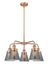 Innovations - 916-5CR-AC-G63 - Five Light Chandelier - Downtown Urban - Antique Copper