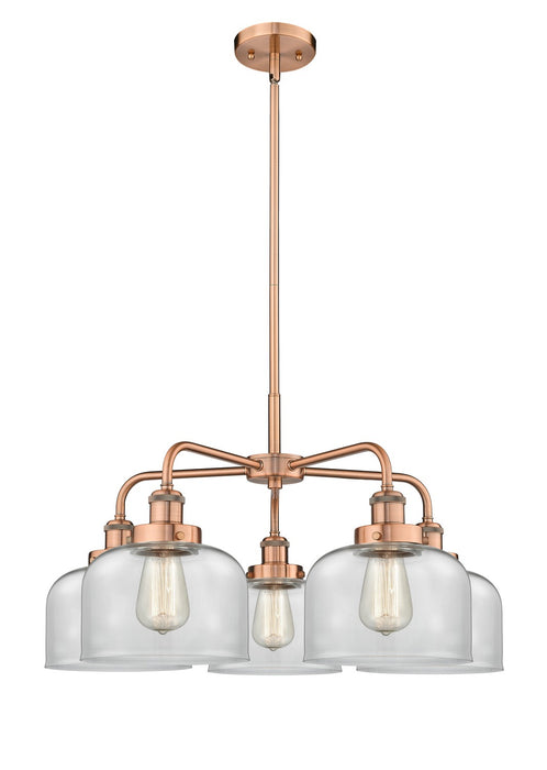 Innovations - 916-5CR-AC-G72 - Five Light Chandelier - Downtown Urban - Antique Copper