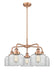 Innovations - 916-5CR-AC-G72 - Five Light Chandelier - Downtown Urban - Antique Copper