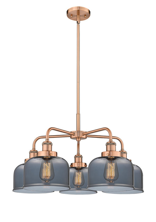 Innovations - 916-5CR-AC-G73 - Five Light Chandelier - Downtown Urban - Antique Copper