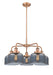 Innovations - 916-5CR-AC-G73 - Five Light Chandelier - Downtown Urban - Antique Copper