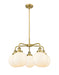 Innovations - 916-5CR-BB-G201-8 - Five Light Chandelier - Downtown Urban - Brushed Brass