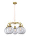 Innovations - 916-5CR-BB-G202-8 - Five Light Chandelier - Downtown Urban - Brushed Brass