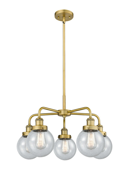 Innovations - 916-5CR-BB-G204-6 - Five Light Chandelier - Downtown Urban - Brushed Brass