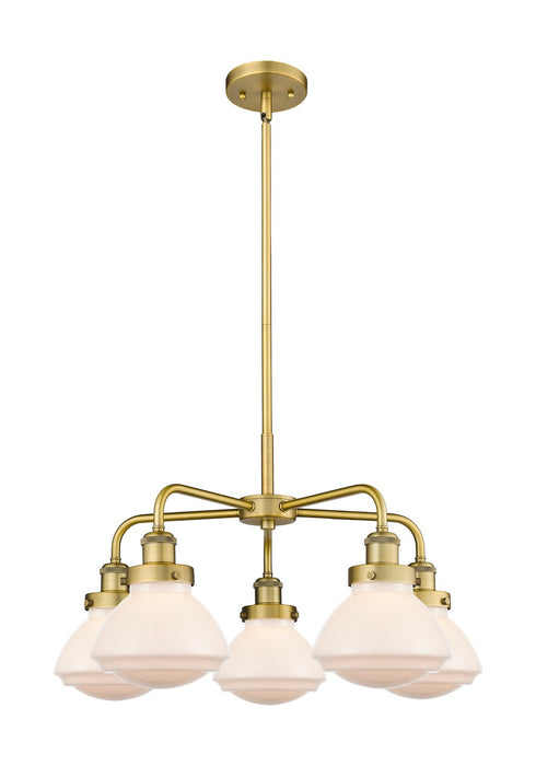 Innovations - 916-5CR-BB-G321 - Five Light Chandelier - Downtown Urban - Brushed Brass