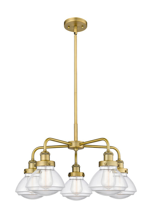 Innovations - 916-5CR-BB-G322 - Five Light Chandelier - Downtown Urban - Brushed Brass