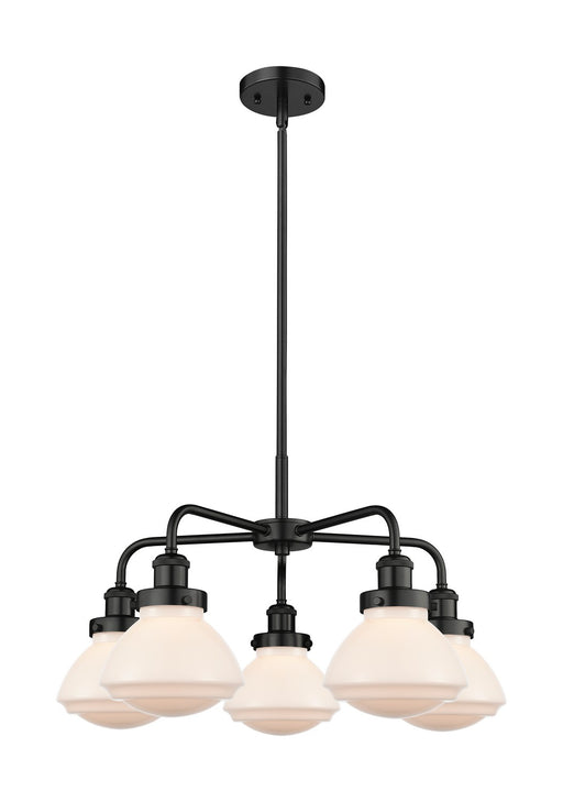 Innovations - 916-5CR-BK-G321 - Five Light Chandelier - Downtown Urban - Matte Black